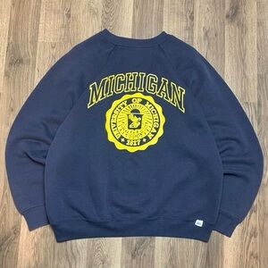 Vintage 1990s University Of Michigan Spellout Crewneck